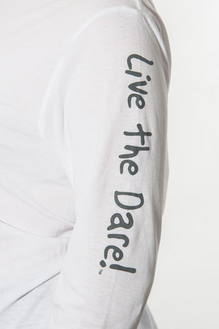 Long Sleeve Crew Tee 'Believe' White