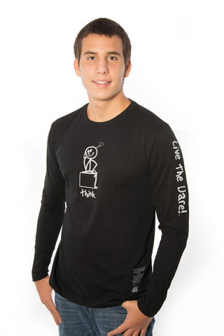 Long Sleeve Crew Tee 'Think' Black