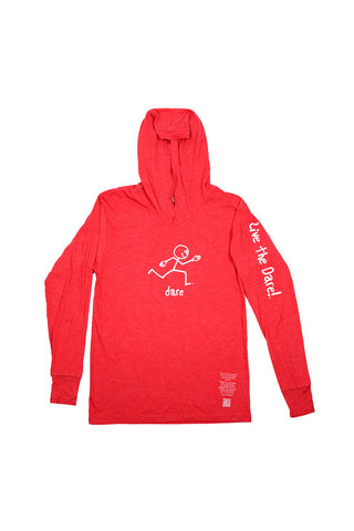 Long Sleeve Hoodie 'Dare' Red Heather