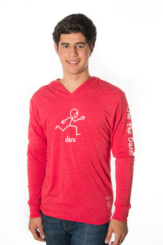 Long Sleeve Hoodie 'Dare' Red Heather