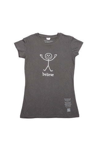 Main Street Crew Tee 'Believe' Charcoal