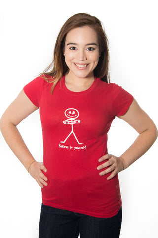 Main Street Crew Tee 'Believe in Yourself' Red