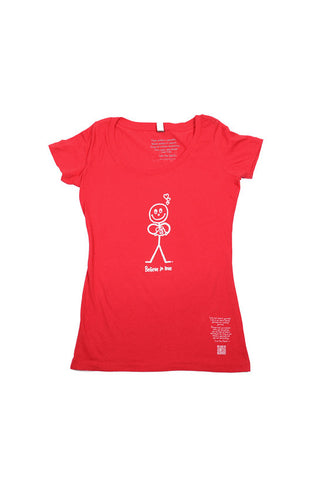 Main Street Scoop Neck Tee 'Believe in Love' Red