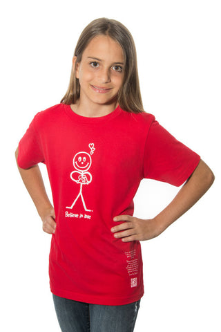 Main Street Tee 'Believe in Love' Red