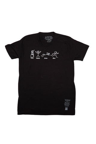 Main Street V-Neck 'All 4 Kids' Black