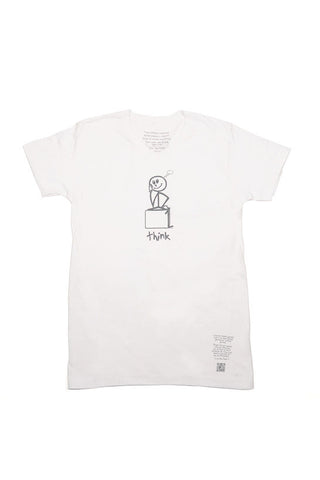 Main Street V-Neck 'Think' White