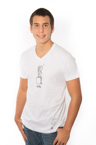 Main Street V-Neck 'Think' White