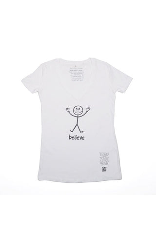 Main Street V-Tee 'Believe' White