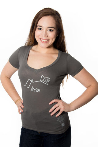 Main Street V-Tee 'Dream' Charcoal