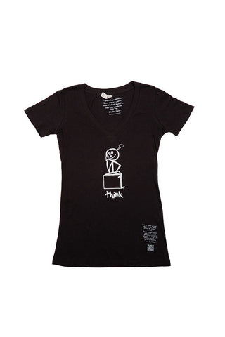 Main Street V-Tee 'Think' Black