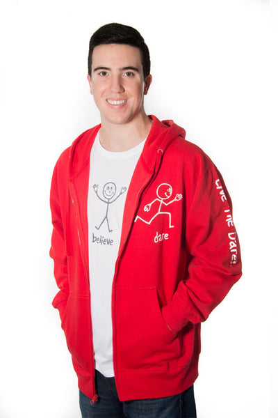 Zip-Up Hoodie 'Dare' Red