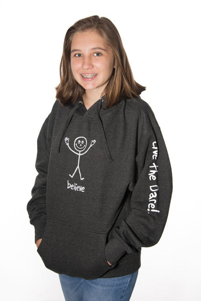 Pullover Hoodie ‘Believe’ Charcoal