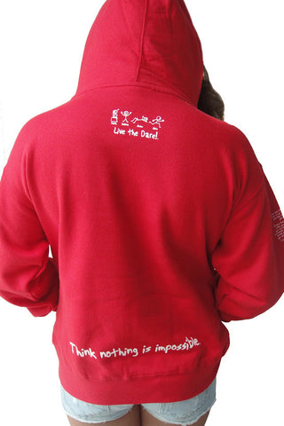 Pullover Hoodie ‘Think’ Red