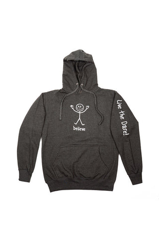 Pullover Hoodie ‘Believe’ Charcoal