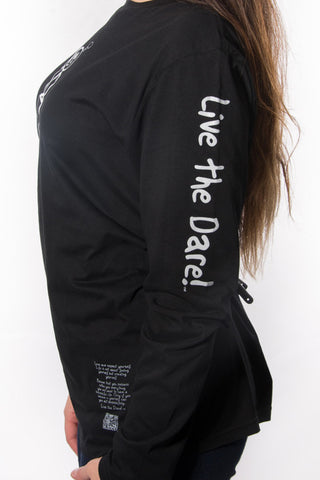 Long Sleeve Crew Tee 'Think' Black