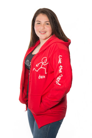 Zip-Up Hoodie 'Dare' Red