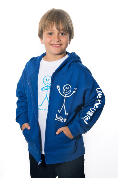 Zip-Up Hoodie 'Believe' Royal Blue