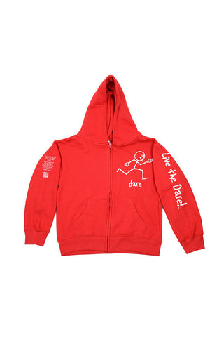 Zip-Up Hoodie ‘Dare’ Red