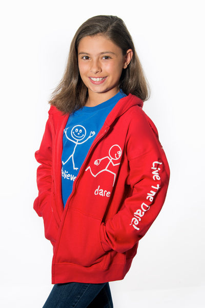 Zip-Up Hoodie ‘Dare’ Red