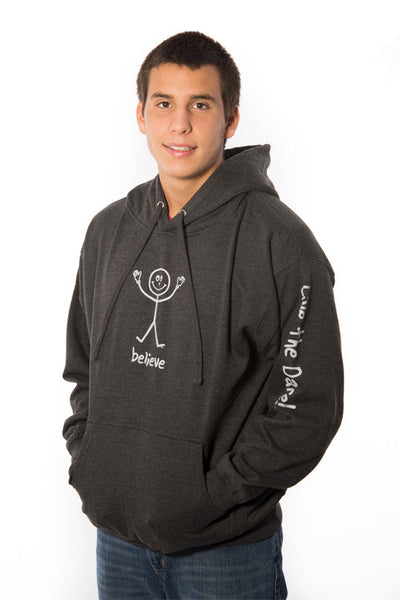 Pull Over Hoodie 'Believe' Charcoal