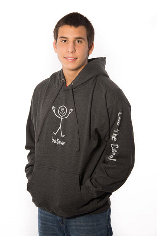 Pull Over Hoodie 'Believe' Charcoal