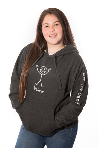 Pullover Hoodie 'Believe' Charcoal